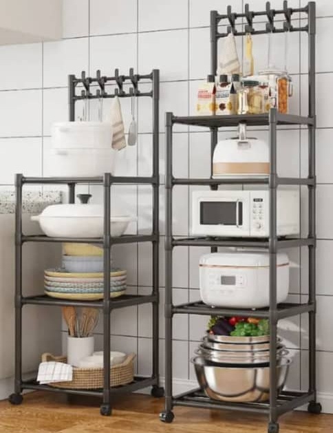 etagere-cuisine-multifonction-a-roulettes-shalomshop.jpg Étagère de Cuisine Multifonction à Roulettes avec Porte-Ustensiles